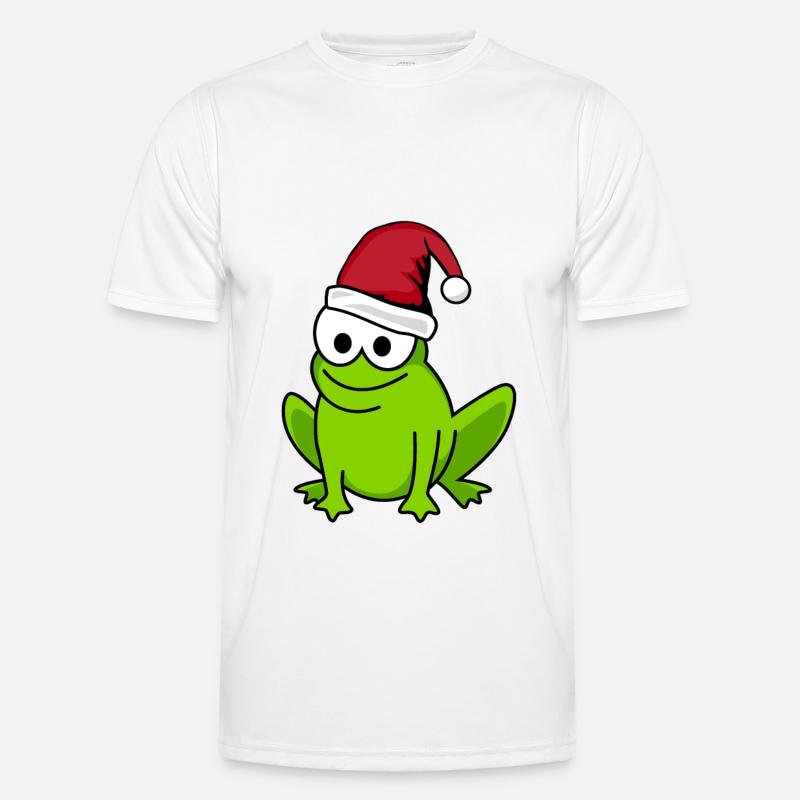 Frosch Comic Weihnachten Männer Funktions-T-Shirt