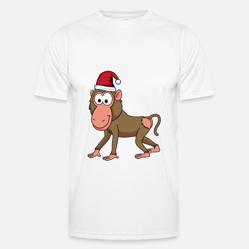 Monkey monkey Christmas - Men's Functional T-Shirt - white