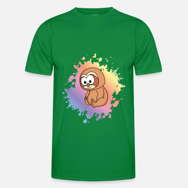 Faultier Comic Tier Männer Funktions-T-Shirt