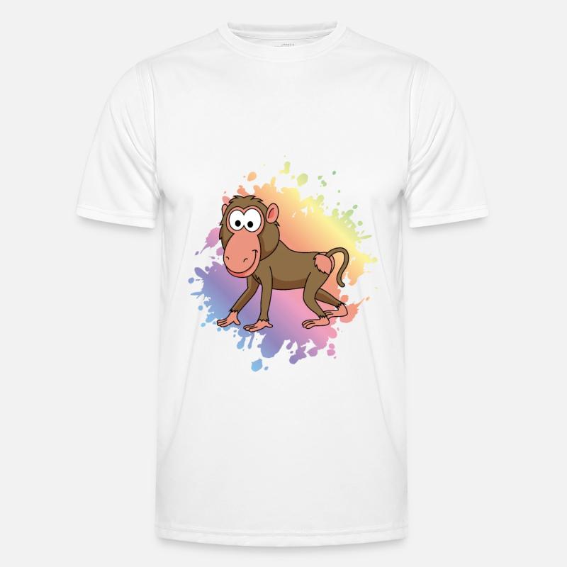Monkey monkey comic - Men's Functional T-Shirt - white
