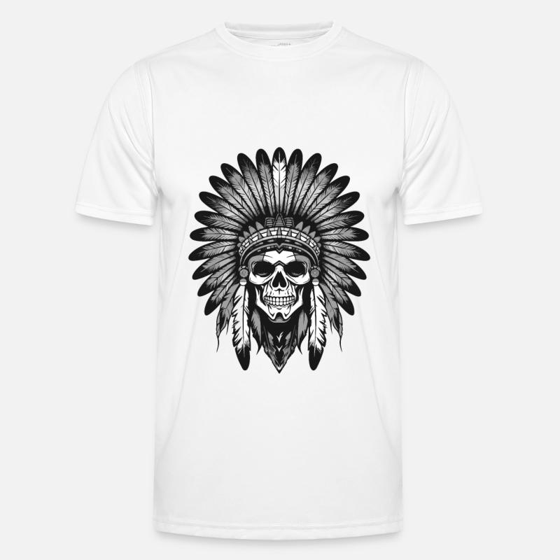 Apache Indian Skull Chief Men's Functional T-Shirt