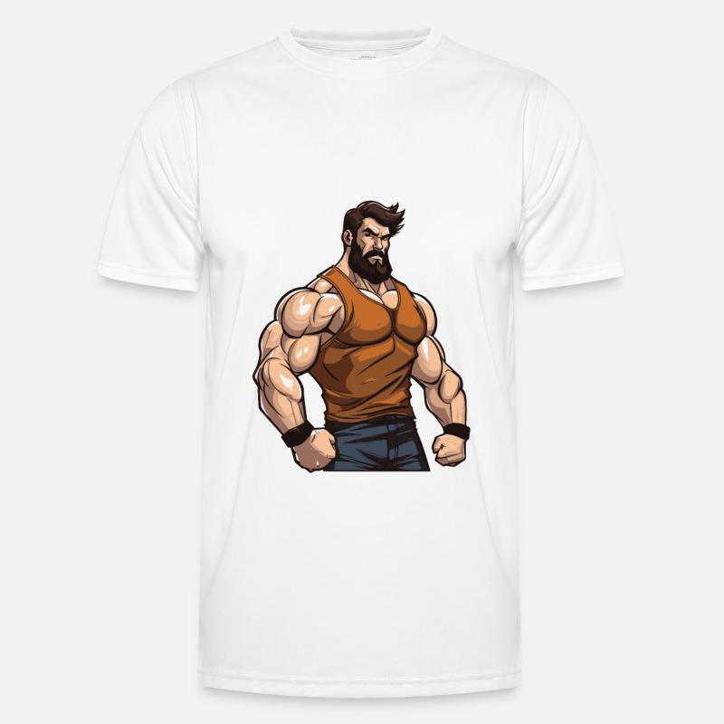 Workout Bodybuilder Muscles - Men's Functional T-Shirt - white