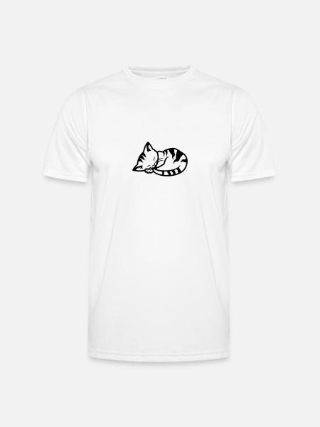 Katze - Männer Funktions-T-Shirt - Weiß