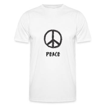Peace-Zeichen Friedenssymbol tolerant weltoffen - Männer Funktions-T-Shirt - Weiß - Vorne - AI Model Male 178 dark (178cm)