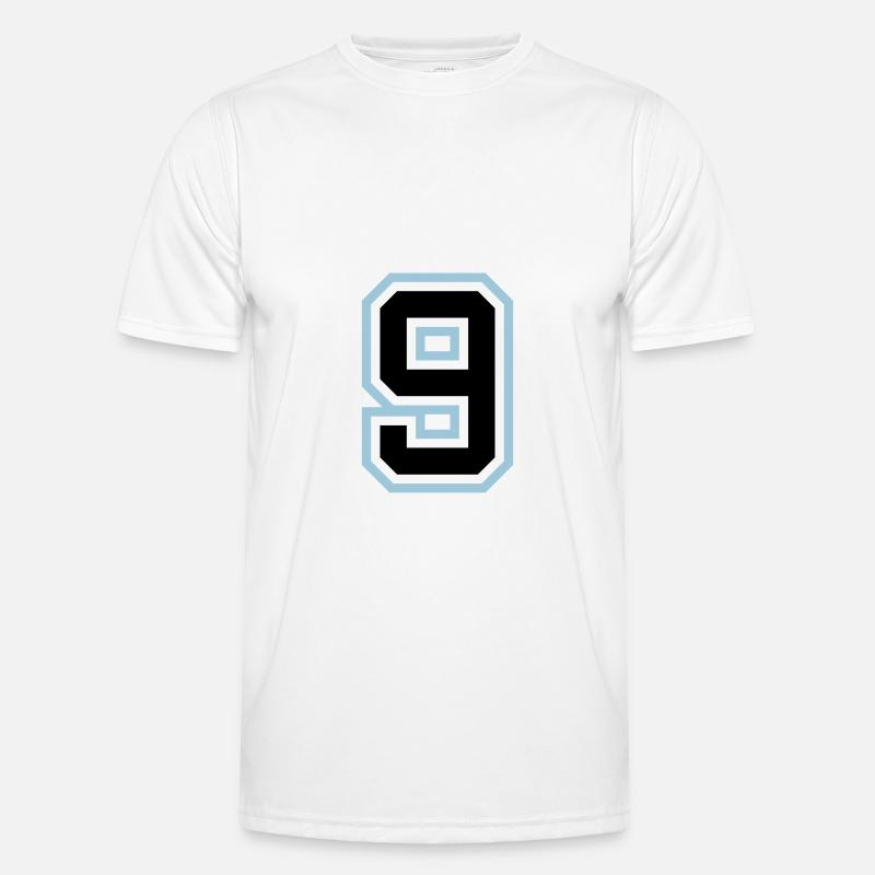 9 number symbol - Men's Functional T-Shirt - white