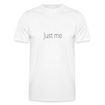 just me Carnival Costume Carnival Saying funny - Men's Functional T-Shirt - white - Front - AI Model Male 178 dark (178cm)