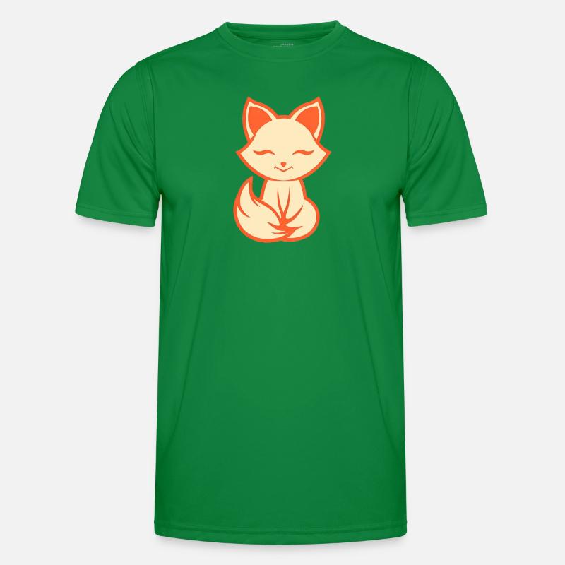 Fuchs Logo, einfaches Fuchs Design Männer Funktions-T-Shirt