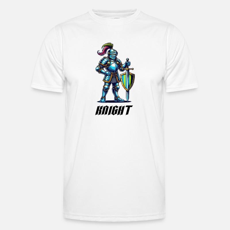 ritter comic - Männer Funktions-T-Shirt - Weiß