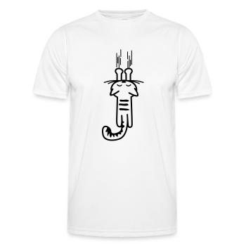 scratching kitty - Katze - Cats - Stubentiger - Männer Funktions-T-Shirt - Weiß - Vorne - AI Model Male 178 dark (178cm)
