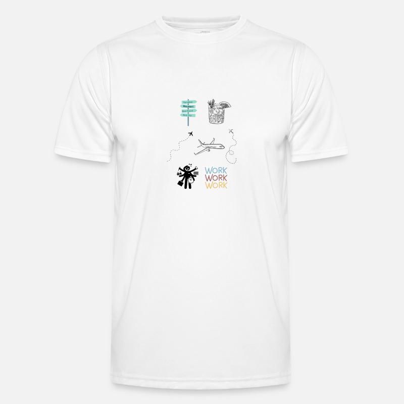 Work vs. Vacation - Men's Functional T-Shirt - white