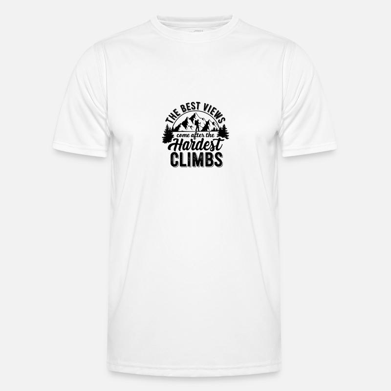 Fahrradfahrer Evolution MTB Abenteuer Rider - Männer Funktions-T-Shirt - Weiß