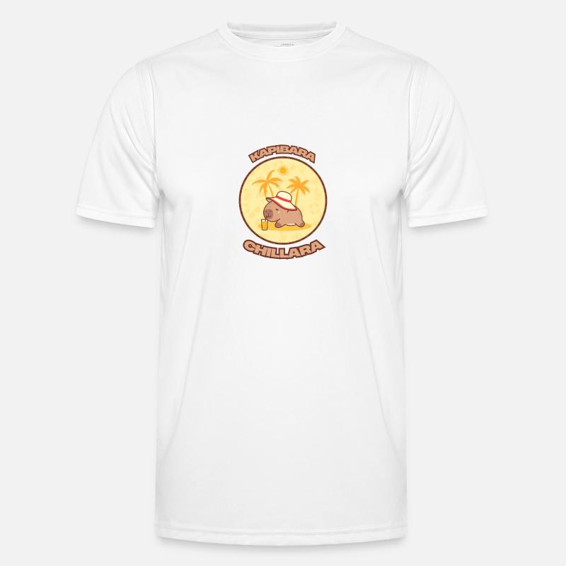 Capybara chillara - Men's Functional T-Shirt - white