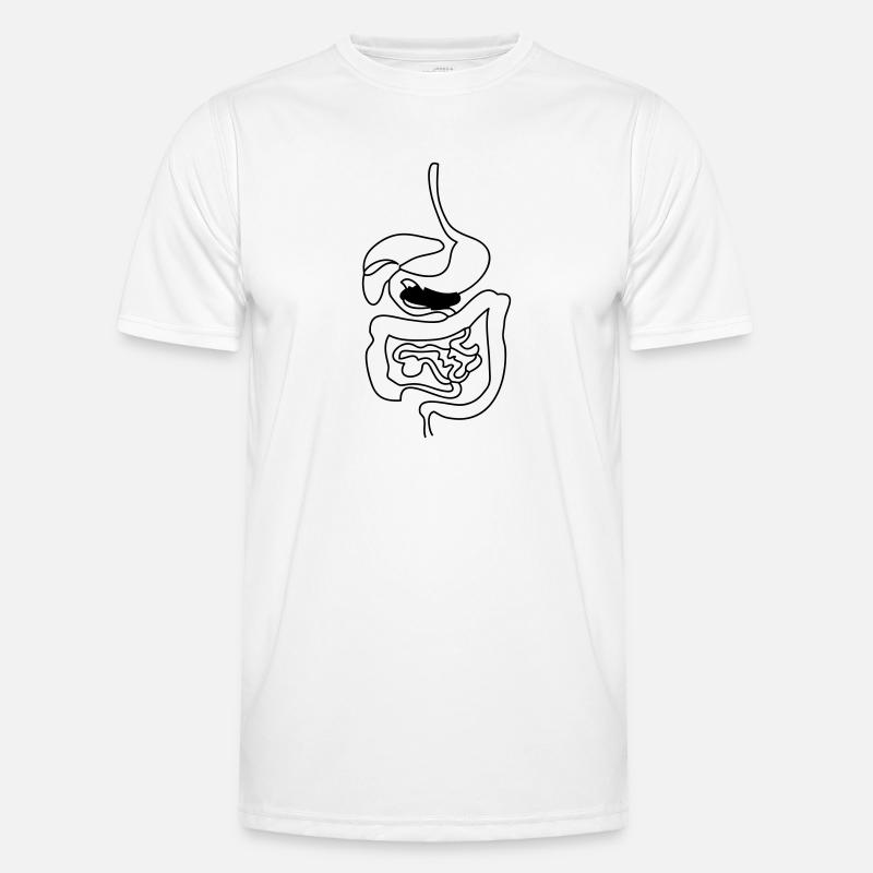 Verdauungssystem Männer Funktions-T-Shirt