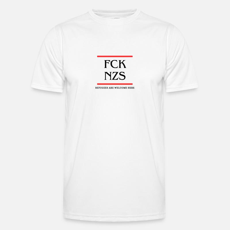 FCK NZS - REFUGEES ARE WELCOME HERE Men's Functional T-Shirt