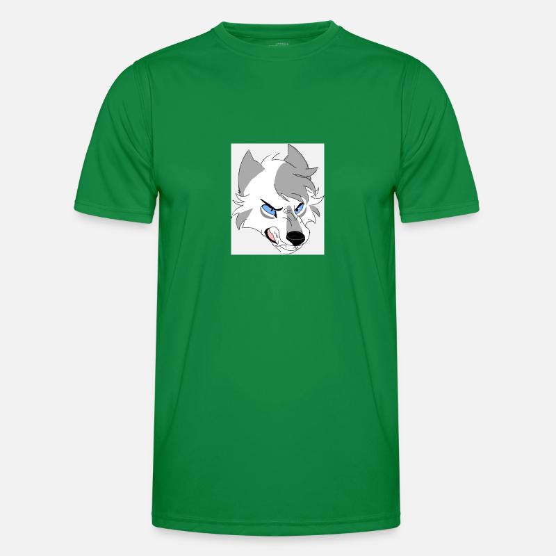Aggressiver Wolf Männer Funktions-T-Shirt