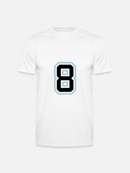 8 Zahl symbol - Männer Funktions-T-Shirt - Weiß