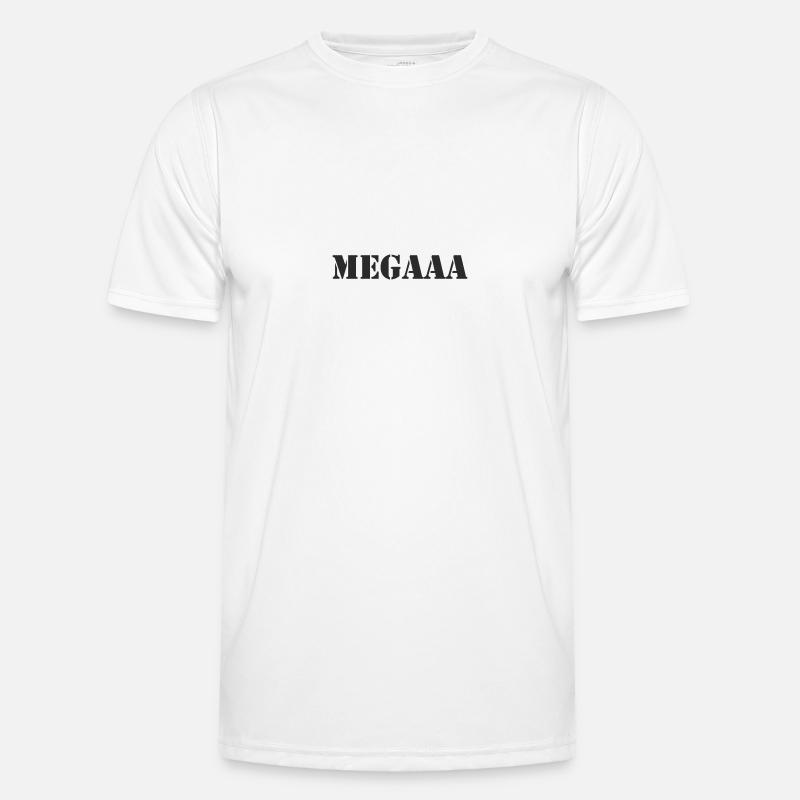Mega - Männer Funktions-T-Shirt - Weiß