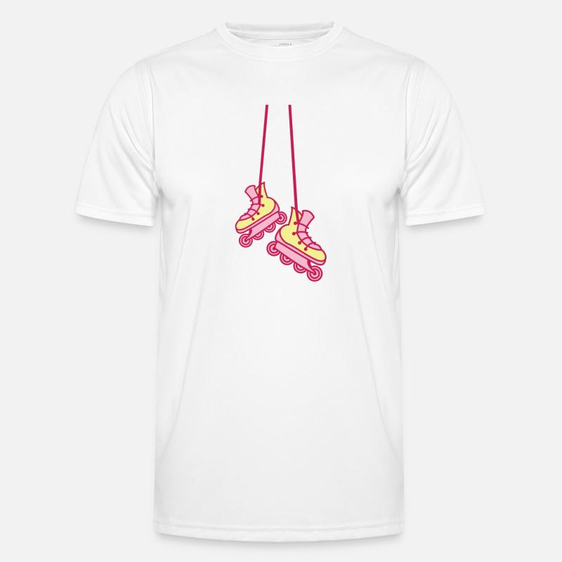 hanging rollerblades in pinks cute RETRO Men's Functional T-Shirt