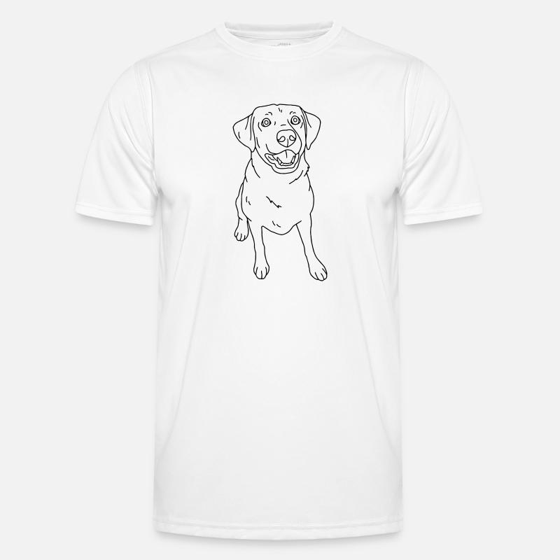 Hund - Männer Funktions-T-Shirt - Weiß