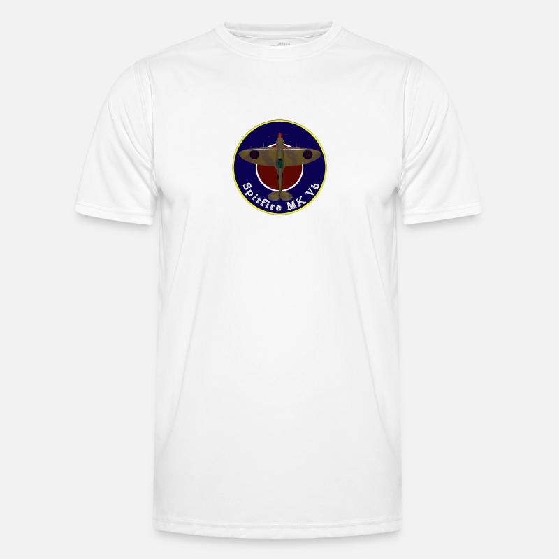 spitfire MK 5b trop mit kokarde Männer Funktions-T-Shirt