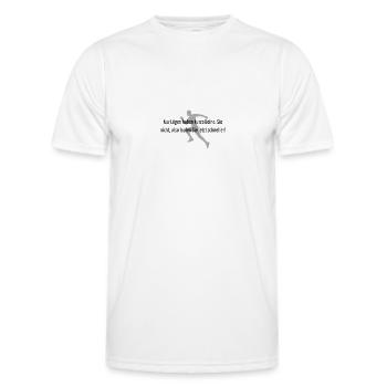 Lügen kurze Beine lauf schneller - Männer Funktions-T-Shirt - Weiß - Vorne - AI Model Male 178 dark (178cm)