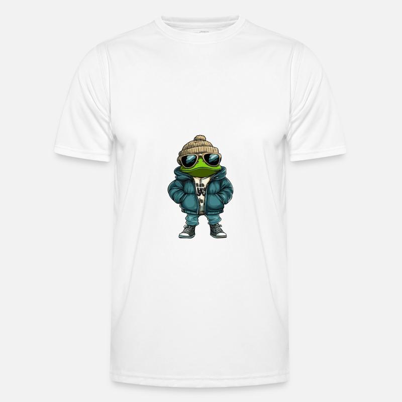 Frog Winter Comic - Men's Functional T-Shirt - white