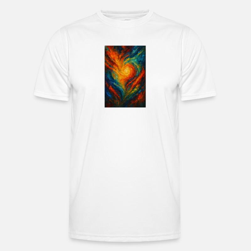 Chromatic Vortex Abstract Fire - Men's Functional T-Shirt - white
