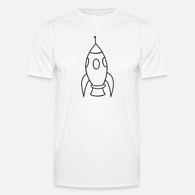 Rakete Männer Funktions-T-Shirt