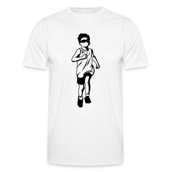 Laufendes Kind - Männer Funktions-T-Shirt - Weiß - Vorne - AI Model Male 178 dark (178cm)