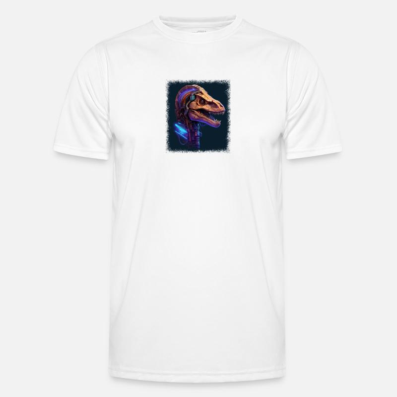 awesome present idea happy brachiosaurus - Männer Funktions-T-Shirt - Weiß