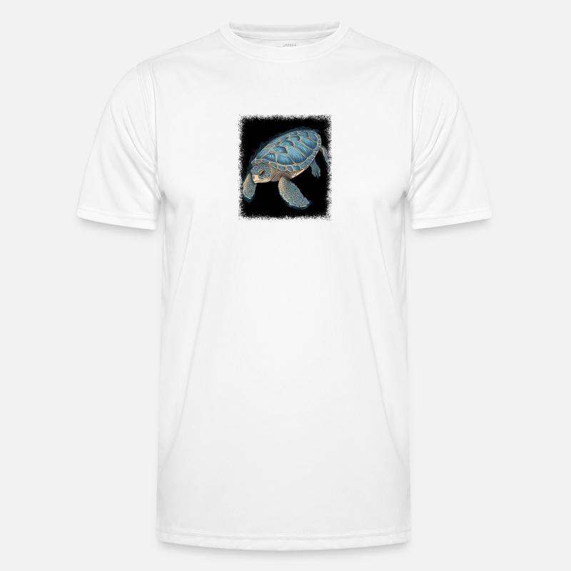 save the turtles present idea fun duck Männer Funktions-T-Shirt