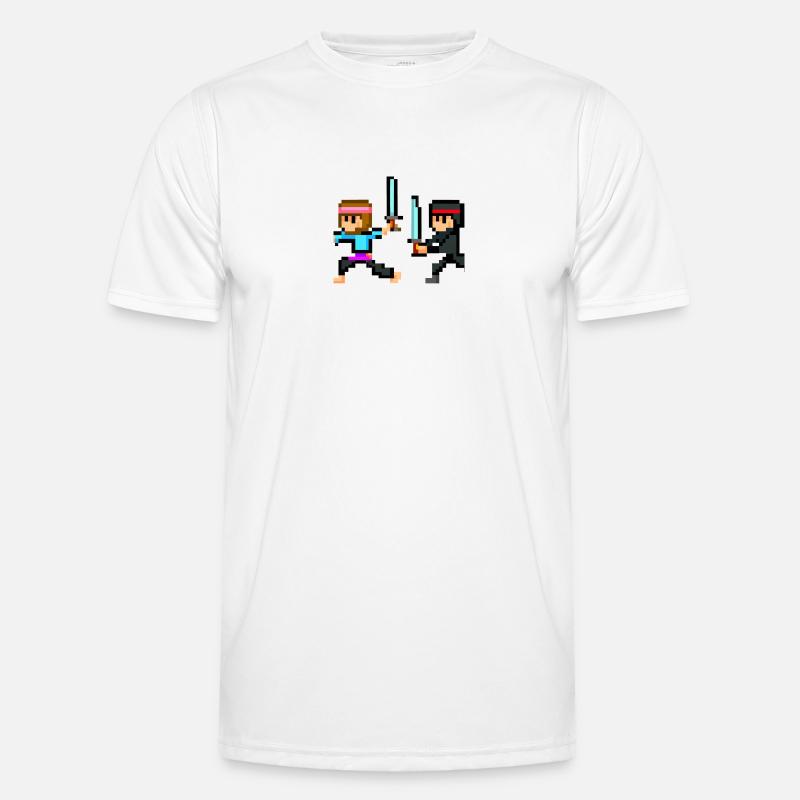Combat de ninja PixelArt T-shirt sport Homme