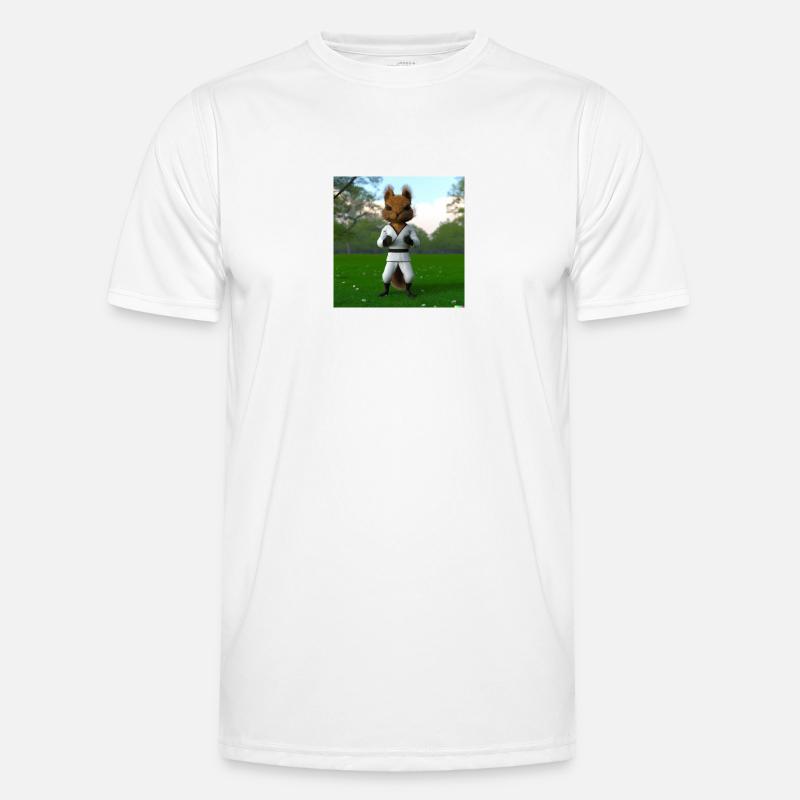 Karate Hörnchen Männer Funktions-T-Shirt