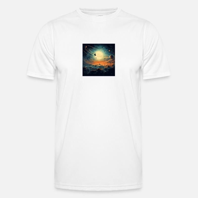 Solar System, Multiverse, Universe - Men's Functional T-Shirt - white