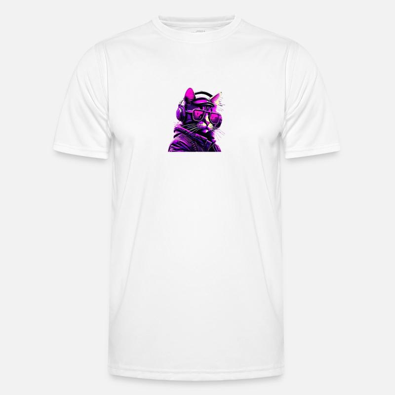 Techno Cat Neon Men's Functional T-Shirt