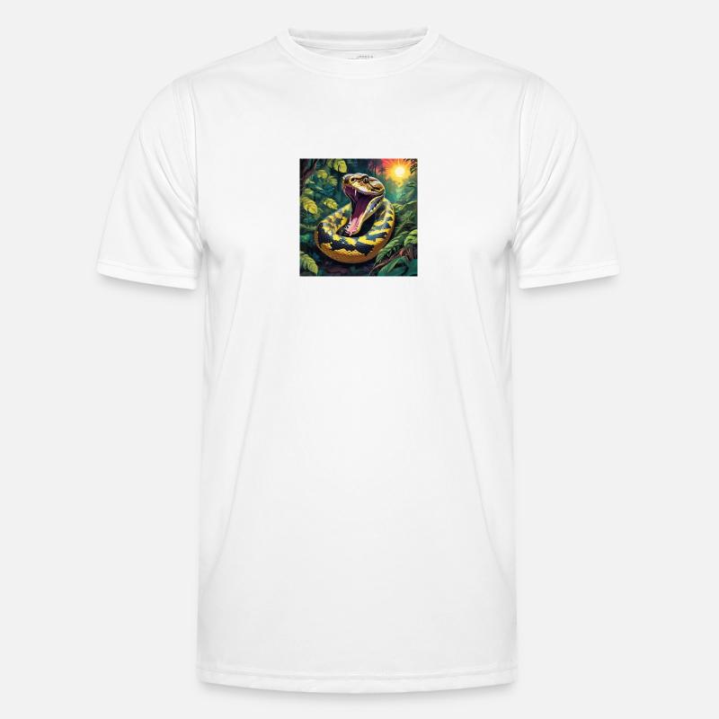 Serpent python - T-shirt sport Homme - blanc