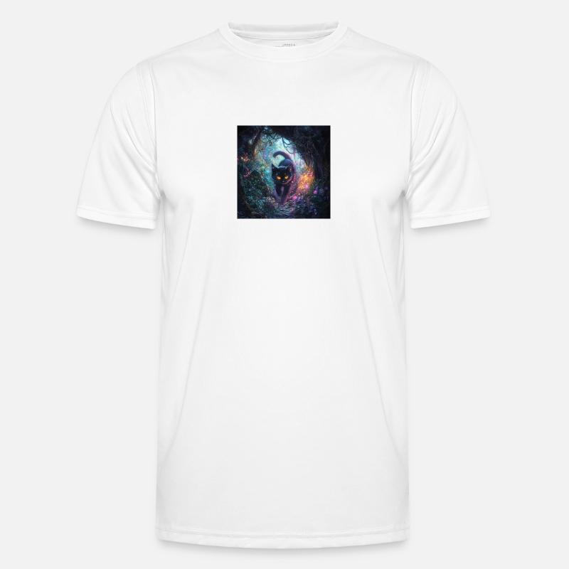 FANTASY Forest Cat 4 Männer Funktions-T-Shirt