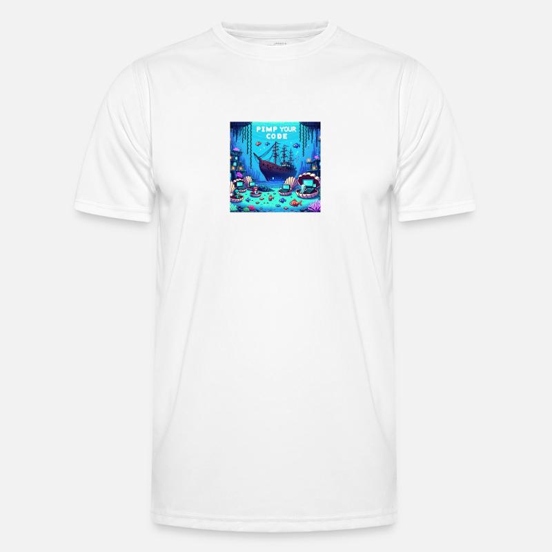 Underwater PimpYourCode - Men's Functional T-Shirt - white