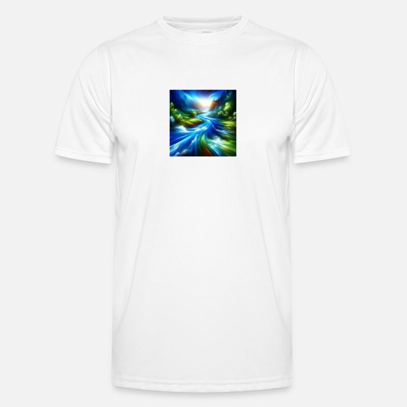 Rivière qui coule T-shirt sport Homme