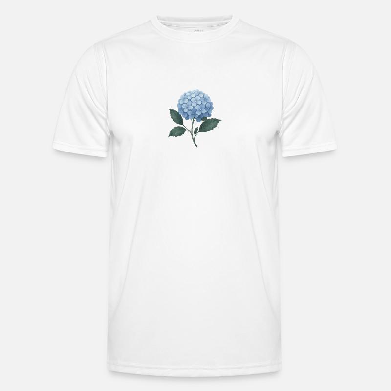 Hydrangea Magic – Blue Flower Ball Men's Functional T-Shirt