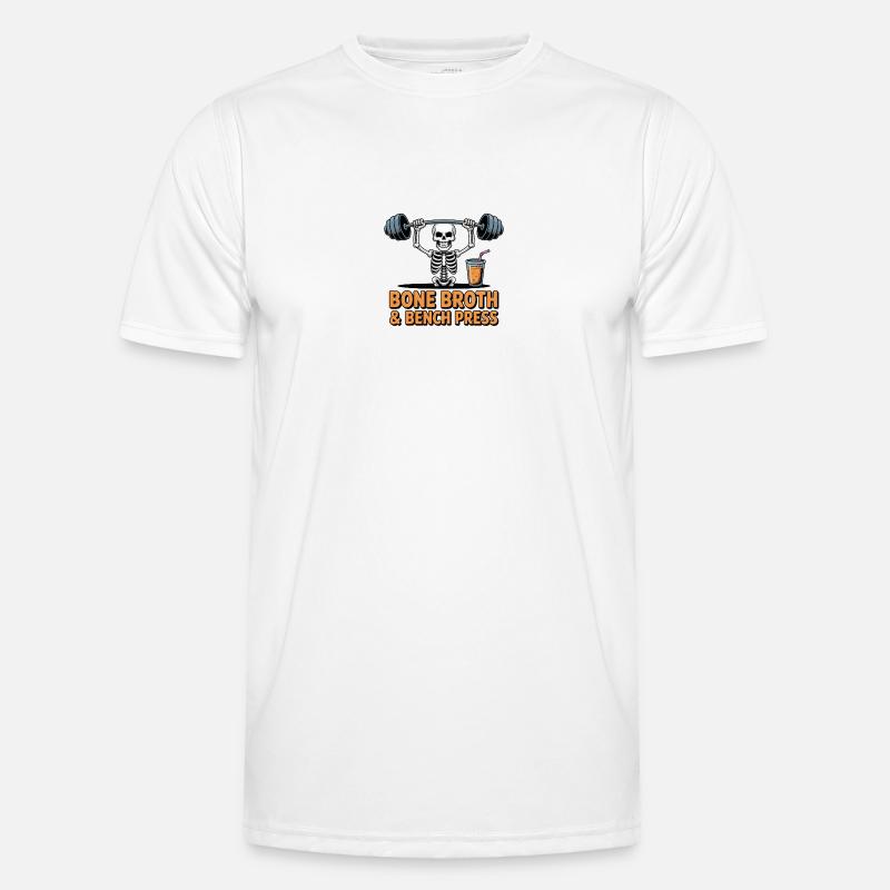 Bone Broth & Bench Press Men's Functional T-Shirt