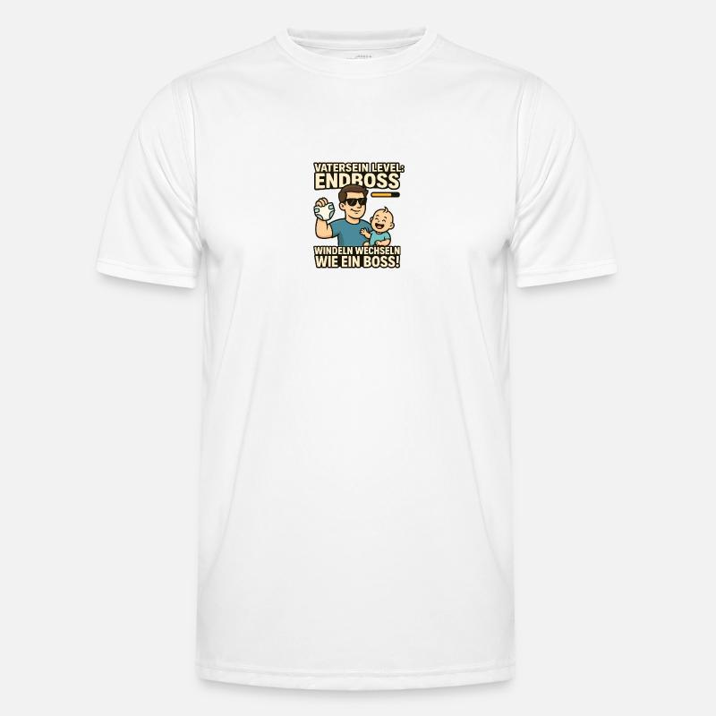 Level: Endboss Windelwechsel-Profi mit Stil Männer Funktions-T-Shirt