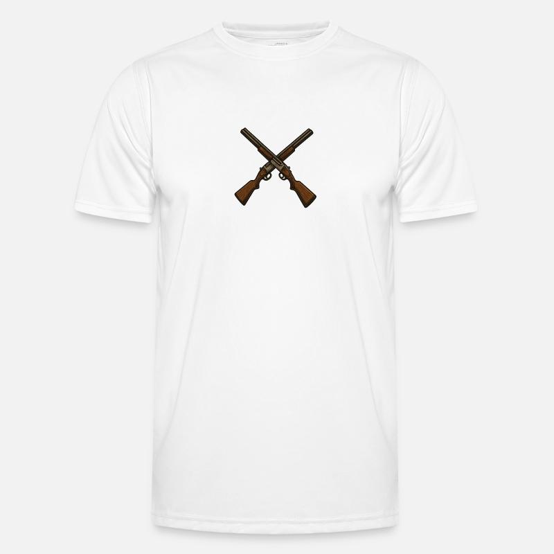 Retro Crossover Schrotflinten Männer Funktions-T-Shirt