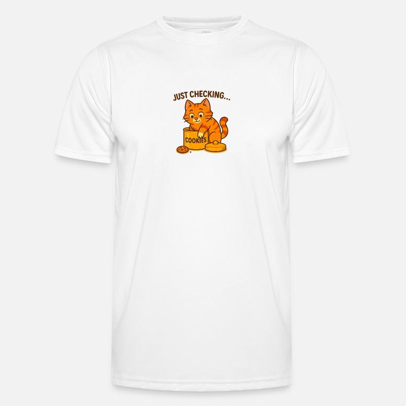 Cookie Cat – „Just checking…“ Männer Funktions-T-Shirt