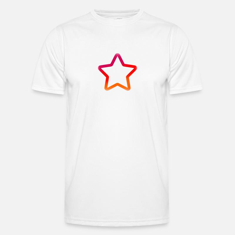 Farbiger Stern Männer Funktions-T-Shirt