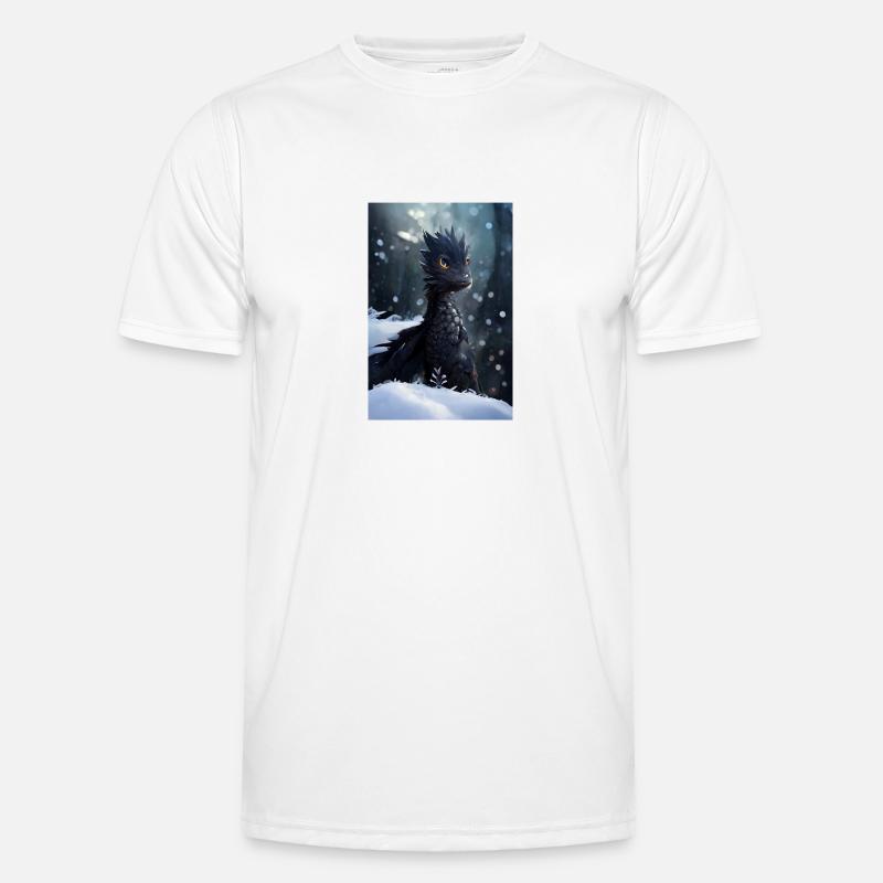 Junger schwarzer Drache Männer Funktions-T-Shirt