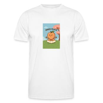 Innerer Pfirsich - Männer Funktions-T-Shirt - Weiß - Vorne - AI Model Male 178 dark (178cm)