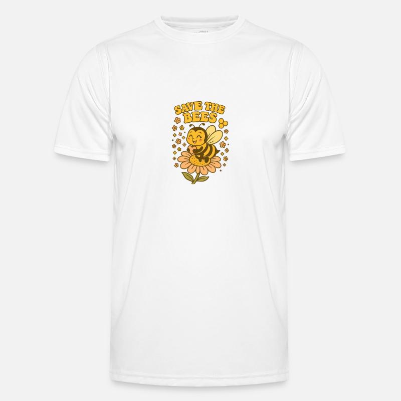 Save the Bees – Retro Comic Style Männer Funktions-T-Shirt