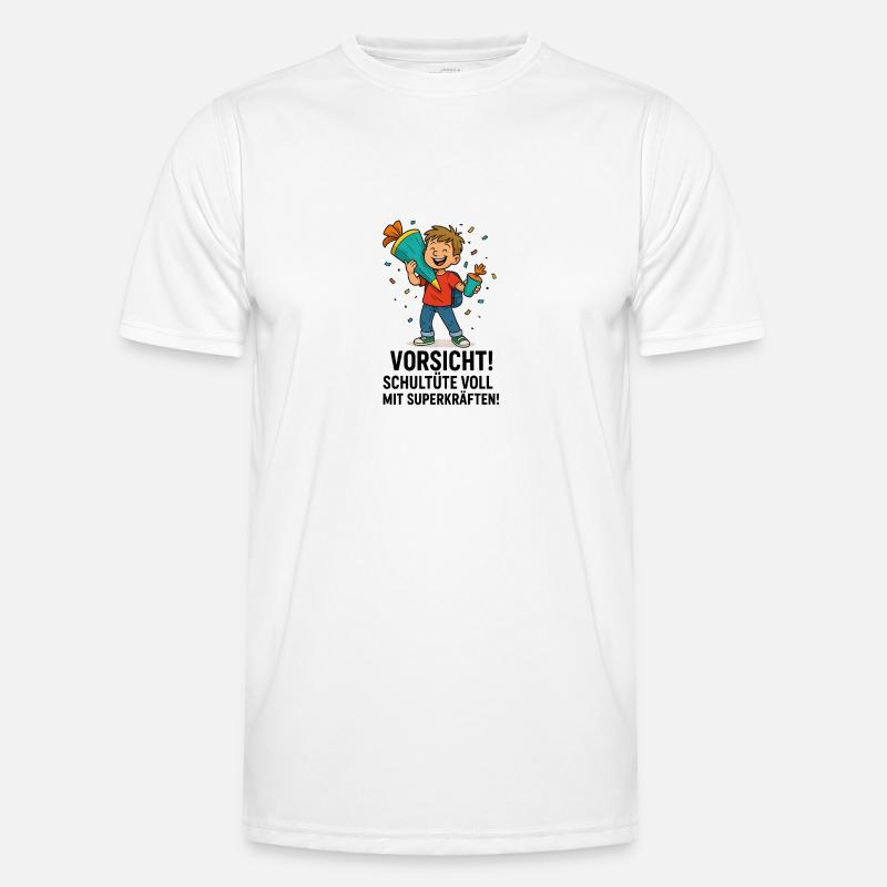 School Cone Superpowers School Enrollment - Men's Functional T-Shirt - white