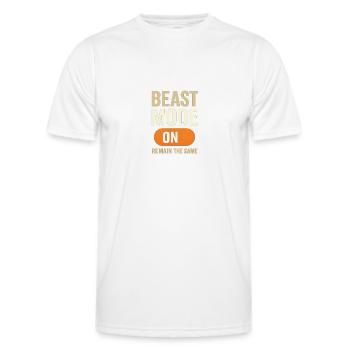 Gym Mode On Shirt - Männer Funktions-T-Shirt - Weiß - Vorne - AI Model Male 178 dark (178cm)
